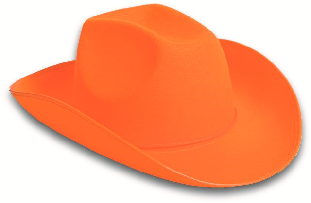 Oranje Cowboy hoed vilt