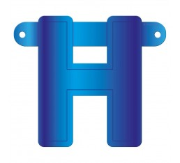 Letterslinger letter H blauw