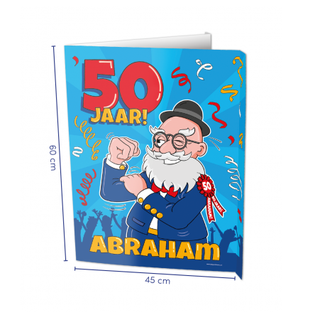 Window sign Abraham 50 jaar