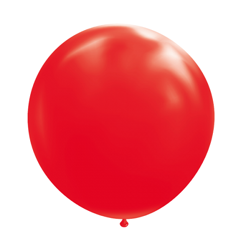 Ballon rond 50cm rood per stuk