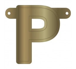 Letterslinger letter P goud