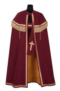 Sinterklaas kostuum luxe bordeauxrood SPECIALE AANBIEDING