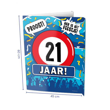 Window sign 21 jaar