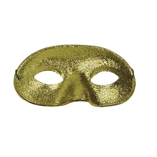 Oogmasker Domino glitter Goud