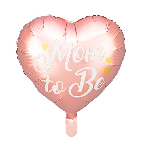 Folieballon mom to be roze 35cm