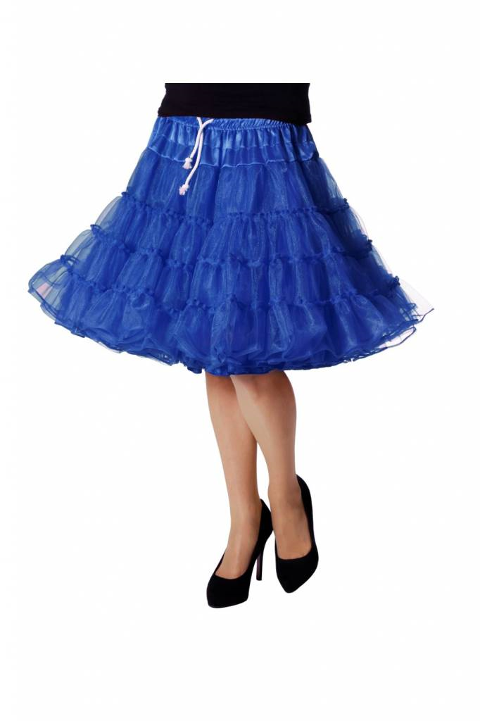 Petticoat luxe 2 laags blauw