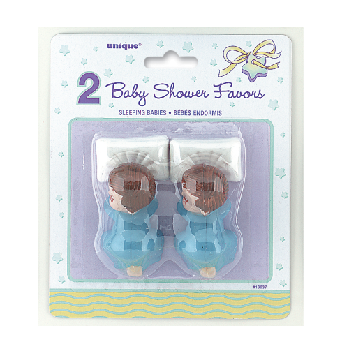 Geboorte uitdeelcadeautjes baby's blauw 2 stuks