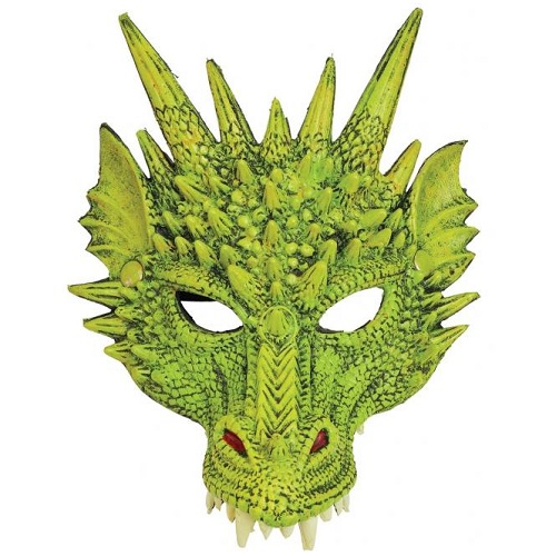 Halfmasker draak groen