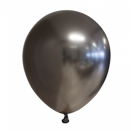 Ballonnen grijs chrome 10 stuks