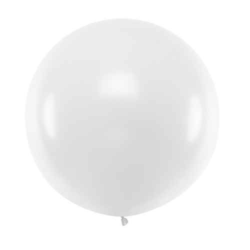 Ballon rond 50cm wit per stuk