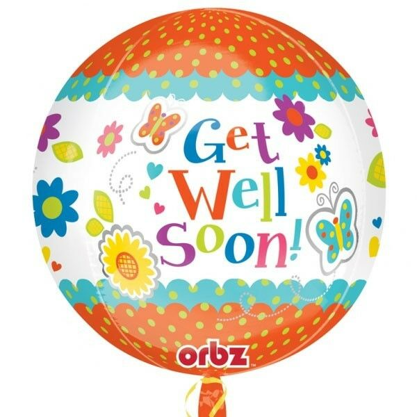 Folieballon Orbz get well soon! 43cm