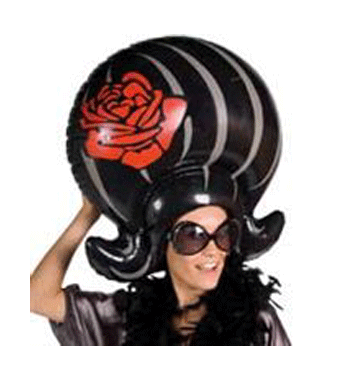 Opblaas Amy winehouse pruik