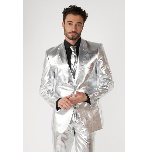 Opposuit shiny silver VERHUUR