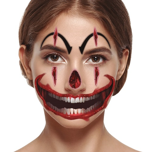 Face tattoo clown