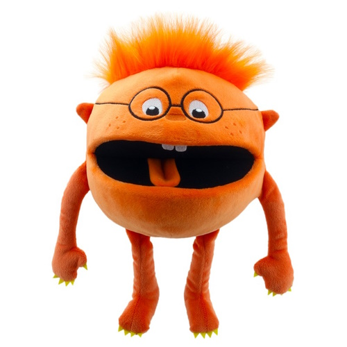 Handpop 20cm baby monster oranje