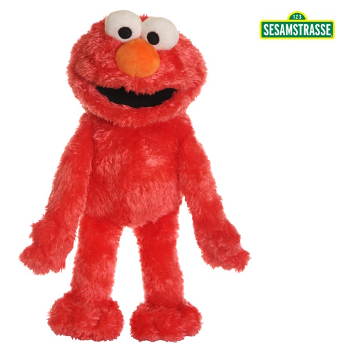 Handpop 35cm Elmo van Sesamstraat