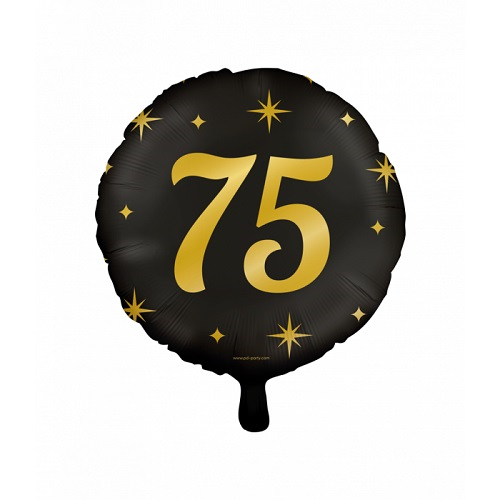 Folieballon 75 jaar classy party 46cm