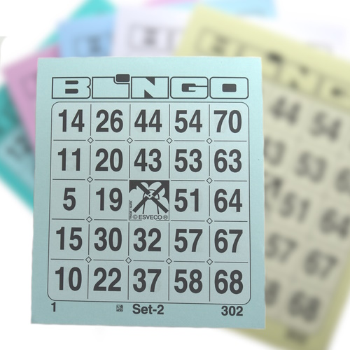Bingo kaarten 1-75 100 stuks mintgroen