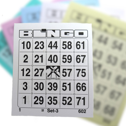 Bingo kaarten 1-75 100 stuks wit