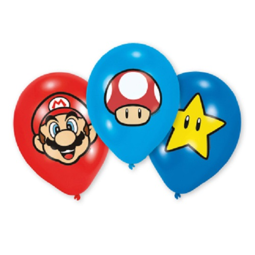 Mario ballonnen 6st