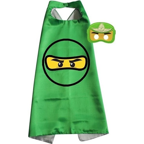 Cape ninja groen met masker