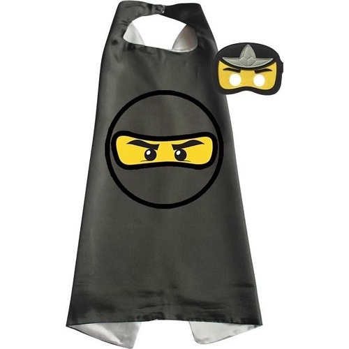 Cape ninja zwart met masker