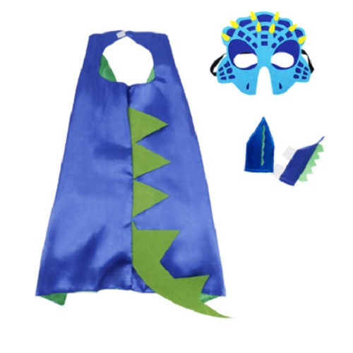 Cape Dino blauw groen  met masker