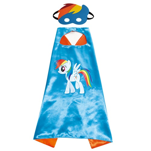 Cape My Little Pony regenboog met masker