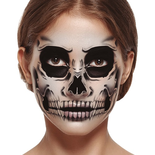 Face tattoo skeleton