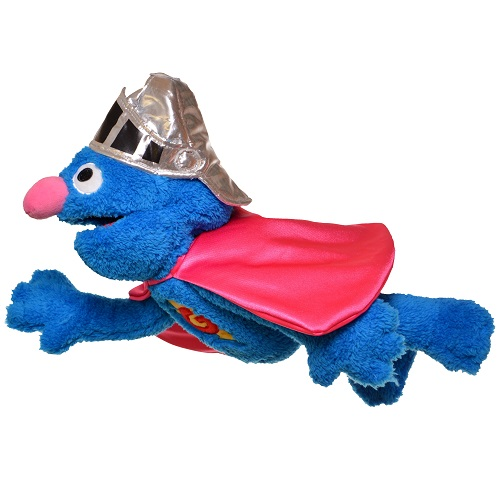 Handpop 37cm Super Grover vliegt met volle snelheid over