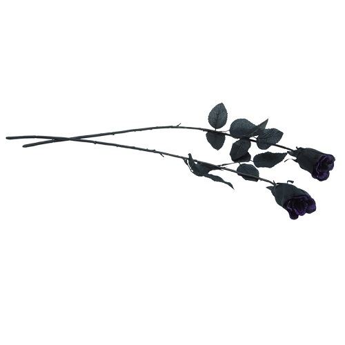 Zwarte roos 42cm