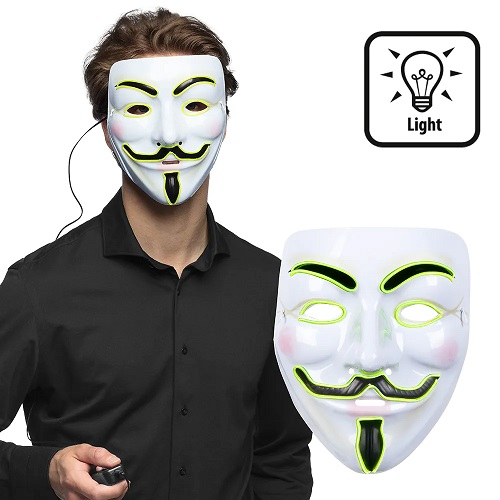 Masker met LED V for Vendetta
