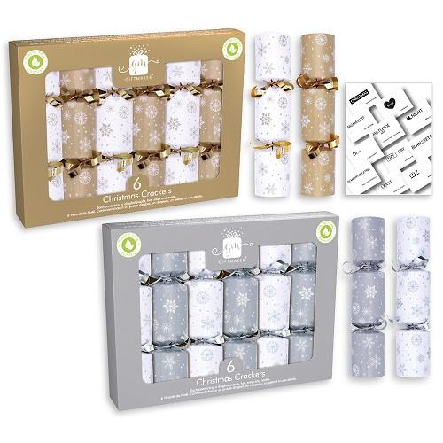 6st mini Christmas crackers gold 6inch