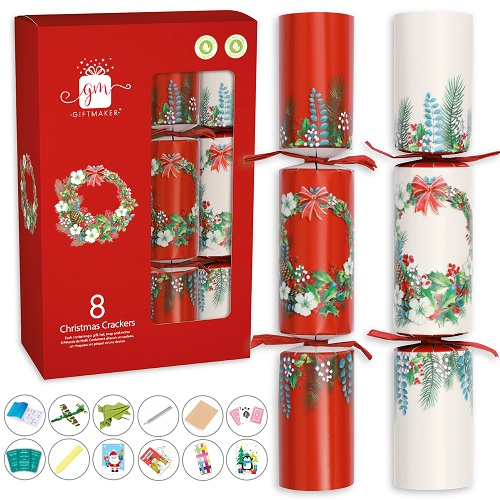 8st Christmas Crackers traditional 12inch XANGS503