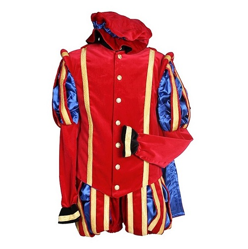 Pietenpak Malaga luxe met cape rood/blauw