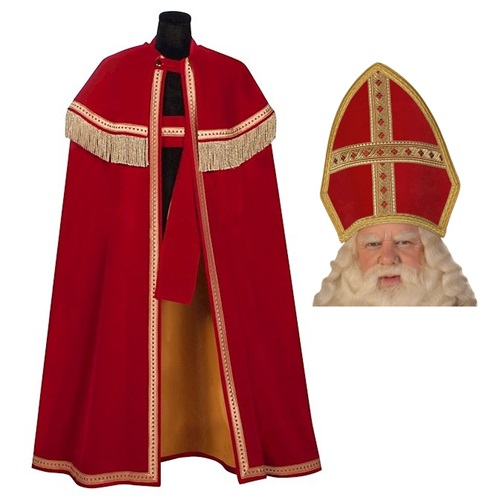 Sinterklaas kostuum polyester fluweel