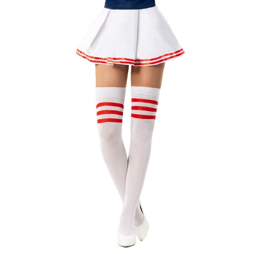 Cheerleader sokken wit rood