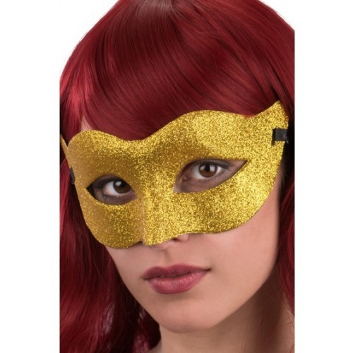 Oogmasker glitter goud