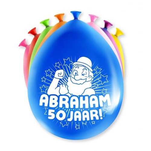 Ballonnen Abraham 50 jaar 8st