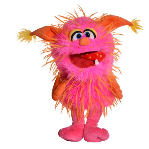 Handpop 35cm roze monster Schmack