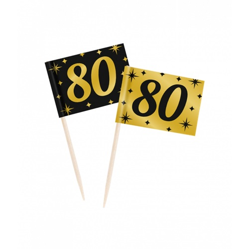 Cocktailprikkers 80 jaar classy party 50st