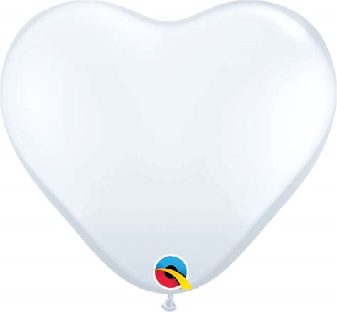 Ballonnen hart 6 inch wit 100st