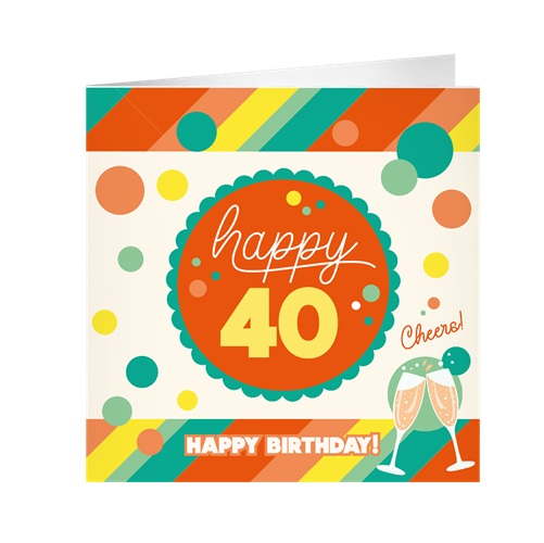 Verjaardagskaart 40 jaar XL