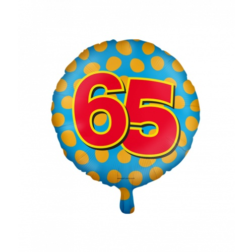 Folieballon happy 65 jaar