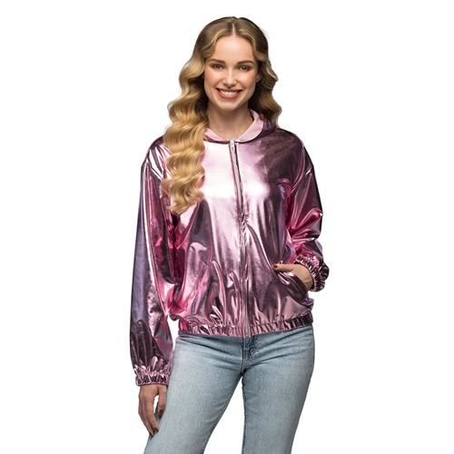 Festival jasje Rave metallic roze