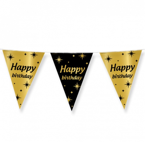 Vlaggenlijn Happy birthday Classy party 10m