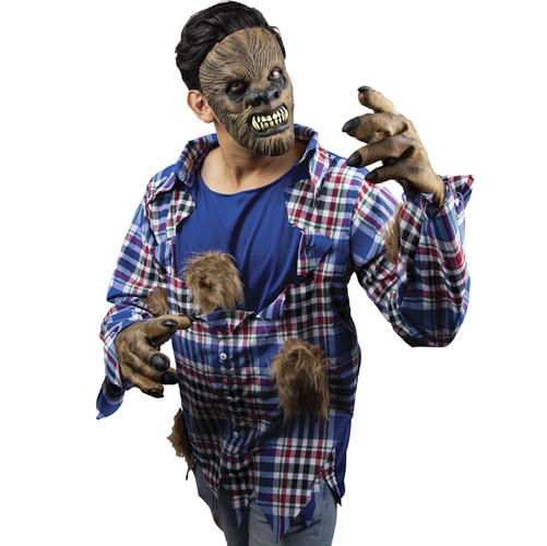 Ghoulish masker weerwolf met handen