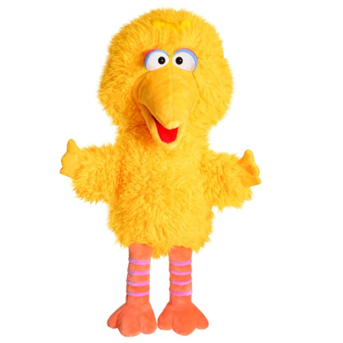 Handpop 52cm Big bird geel sesamstraat