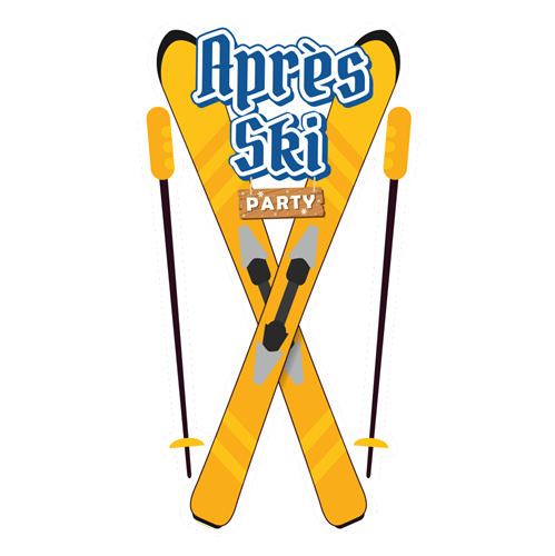 Decoratiebord Apres ski 90cm