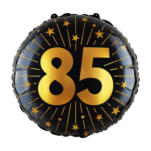 Folieballon 85 jaar Classy star 46cm